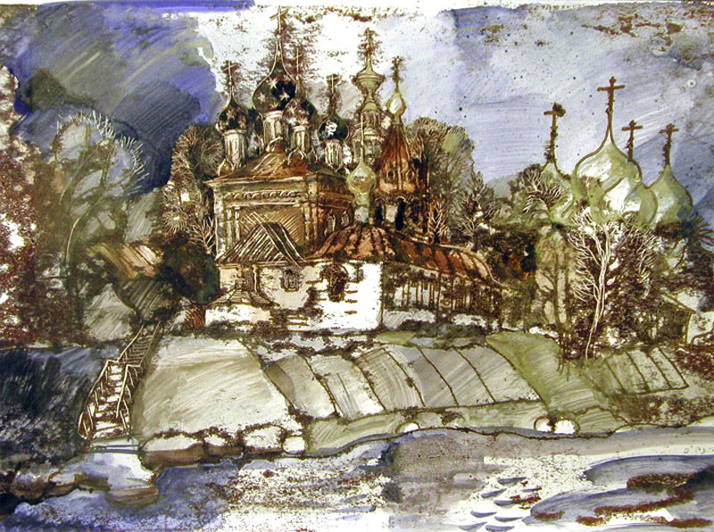 <b>Series РІР‚СљGold Ring of RussiaРІР‚Сњ</b><br>Cardboard, pastel, 60x80